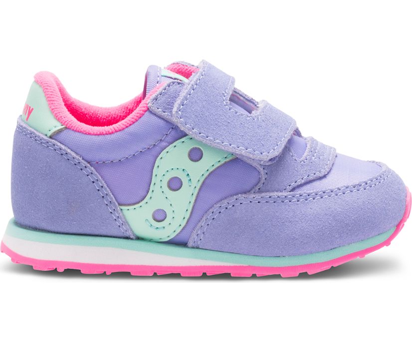 Tenis Saucony Baby Jazz Hook & Loop Niños Morados Verde Menta | México 715DFMN